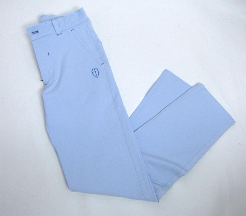 【タグ付】メンズゴルフパンツ　水色ストレッチパンツ　Mサイズ　新古品