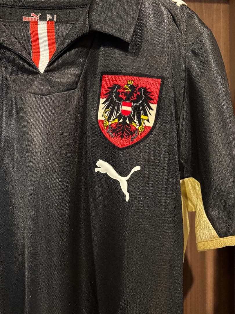 サッカー オーストリア代表 正規品ユニフォーム Puma/USのSサイズ 黒