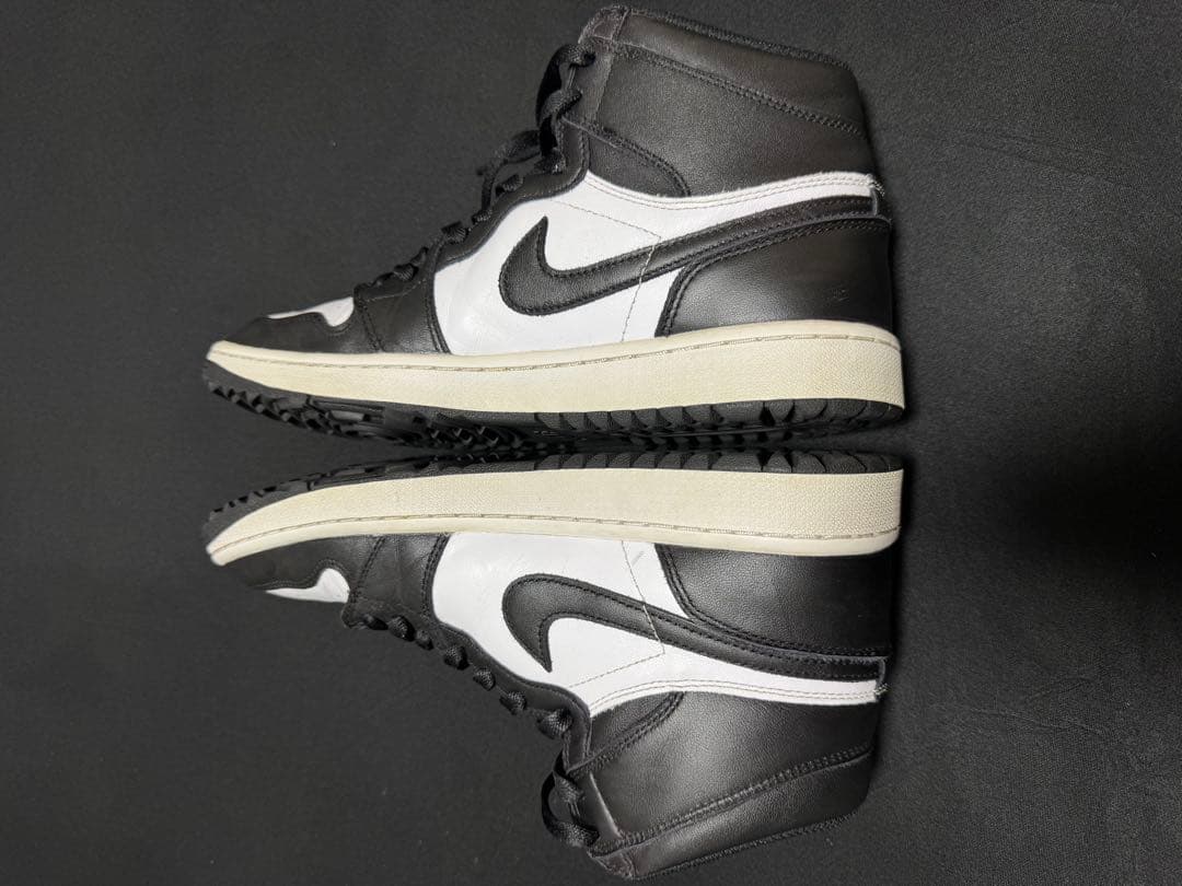 Nike Air Jordan 1 high black/whiteゴルフ28