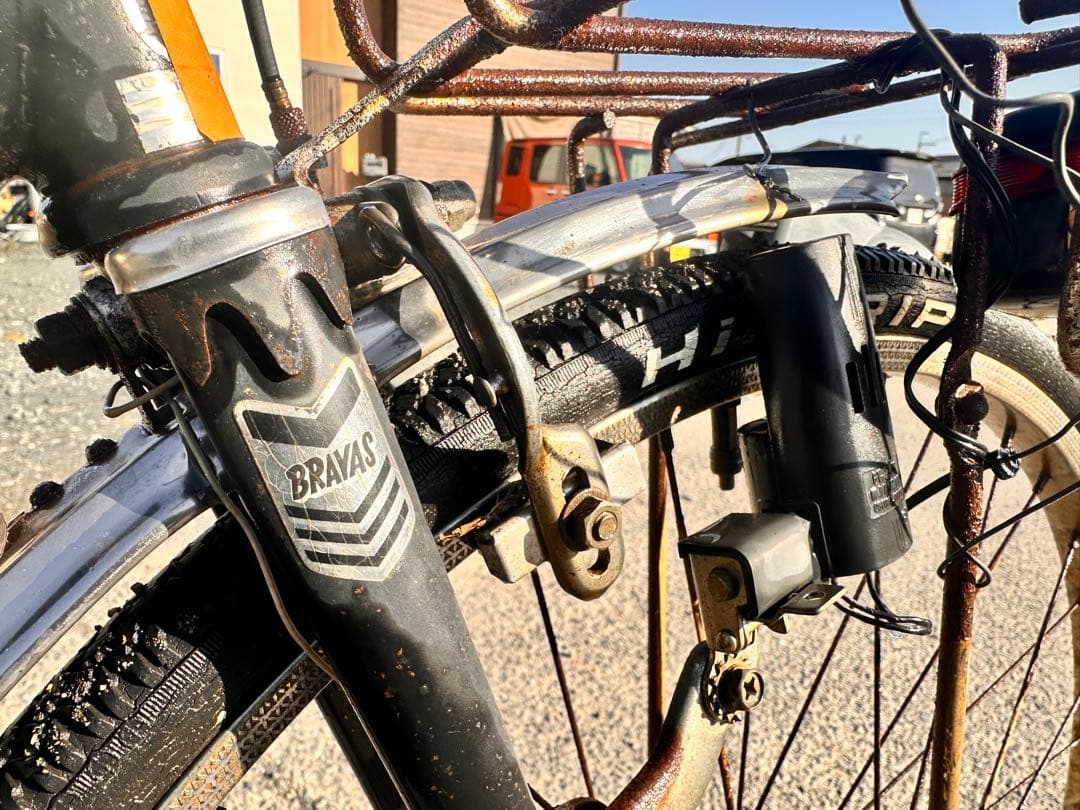 【引取限定】 自転車　6段変速　昭和レトロ　BRAVAS メーター付き