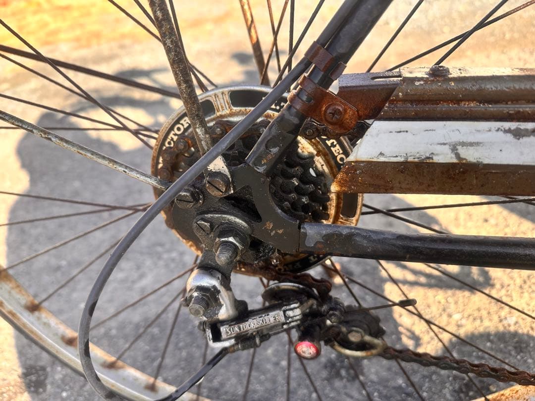 【引取限定】 自転車　6段変速　昭和レトロ　BRAVAS メーター付き