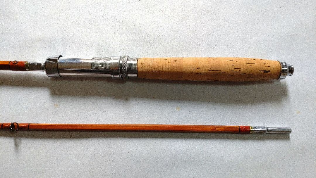 Vtg Montague Split Bamboo Fly ＆Lure Rod
