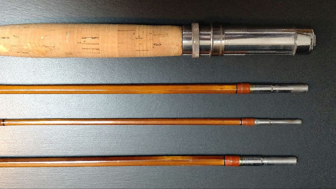 Vtg Montague Split Bamboo Fly ＆Lure Rod