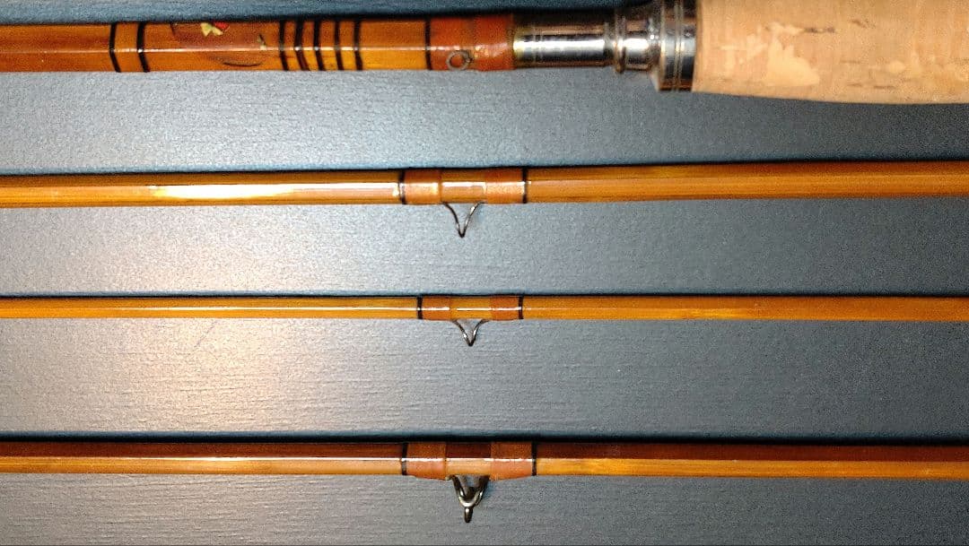 Vtg Montague Split Bamboo Fly ＆Lure Rod