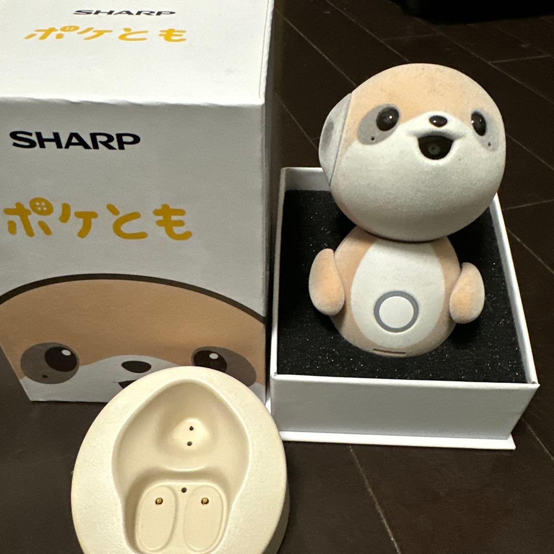 SHARP ポケとも ベージュ キャラクター型