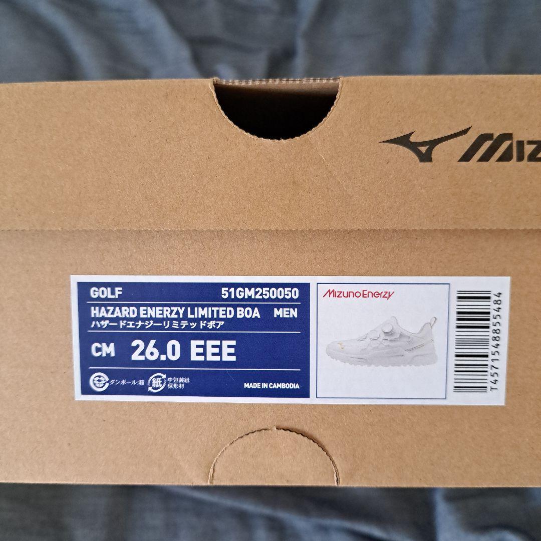 Mizuno ゴルフシューズ BOAフィット ホワイト　3E