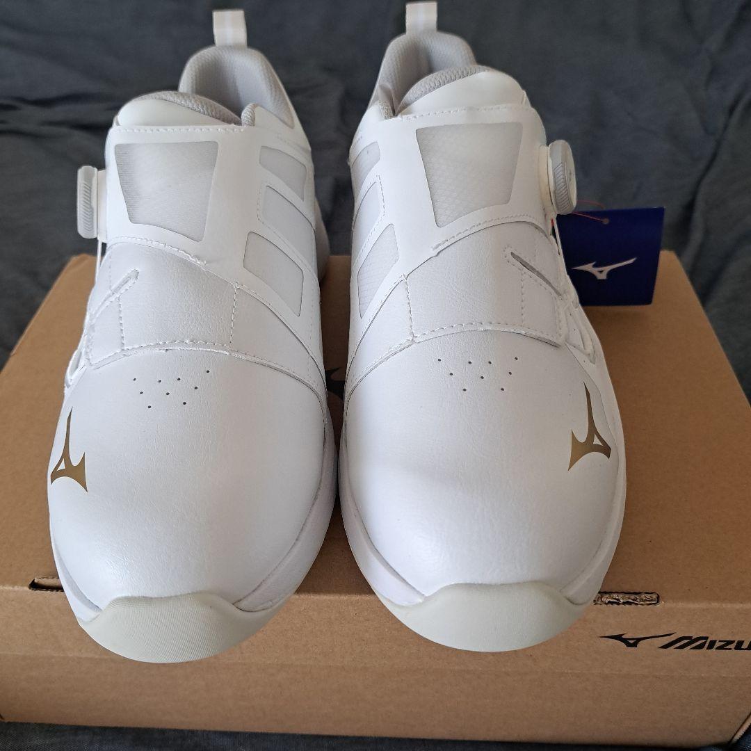 Mizuno ゴルフシューズ BOAフィット ホワイト　3E