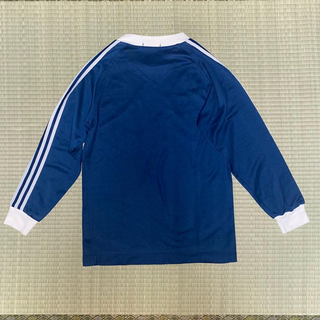 【vintage】adidas デサント製 サッカーシャツ ネイビー