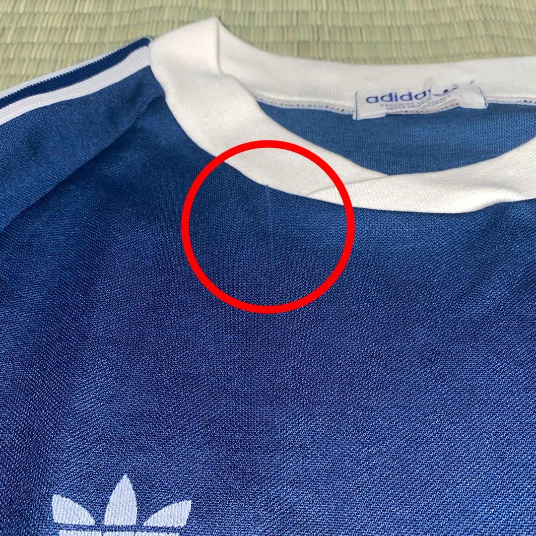 【vintage】adidas デサント製 サッカーシャツ ネイビー