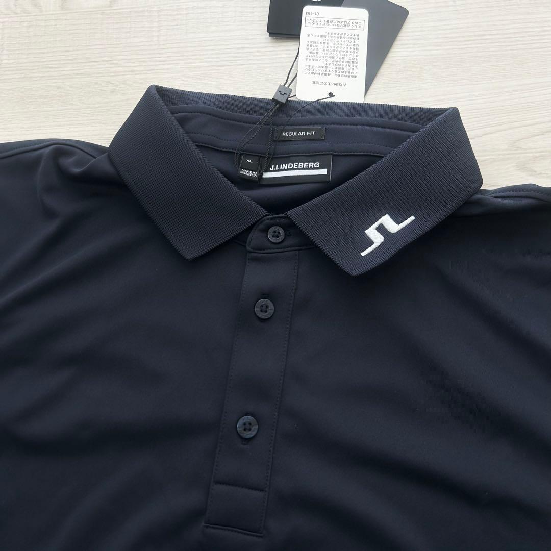 新品　ジェイリンドバーグ　ポロシャツ　半袖　ネイビー　XLサイズ