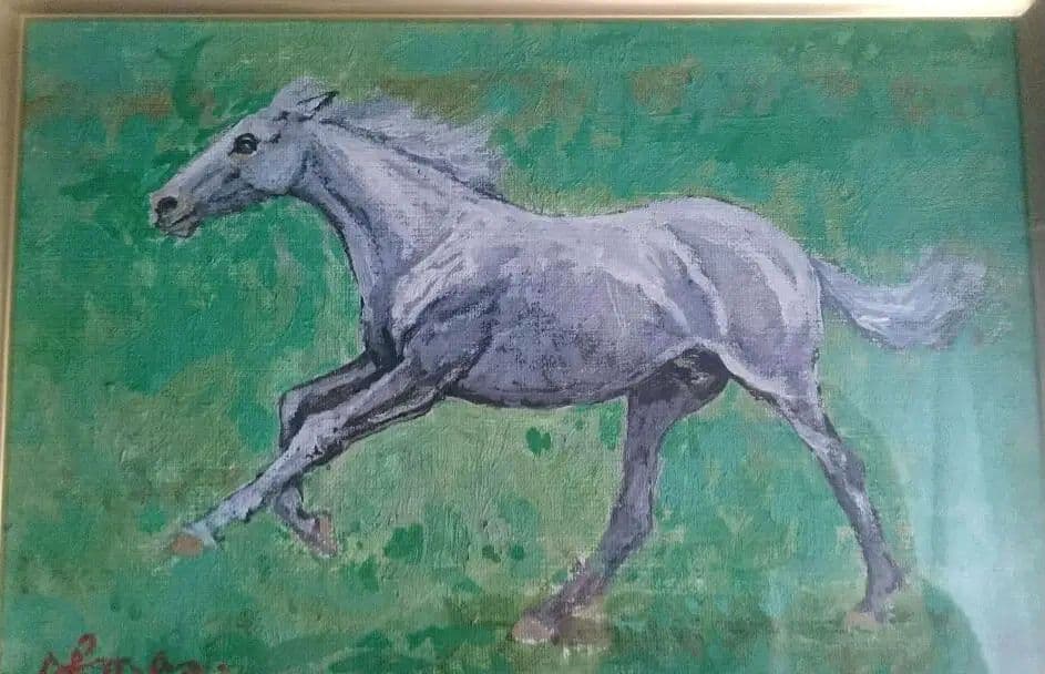油絵 今川和男画 馬 絵画 SM美術品アート