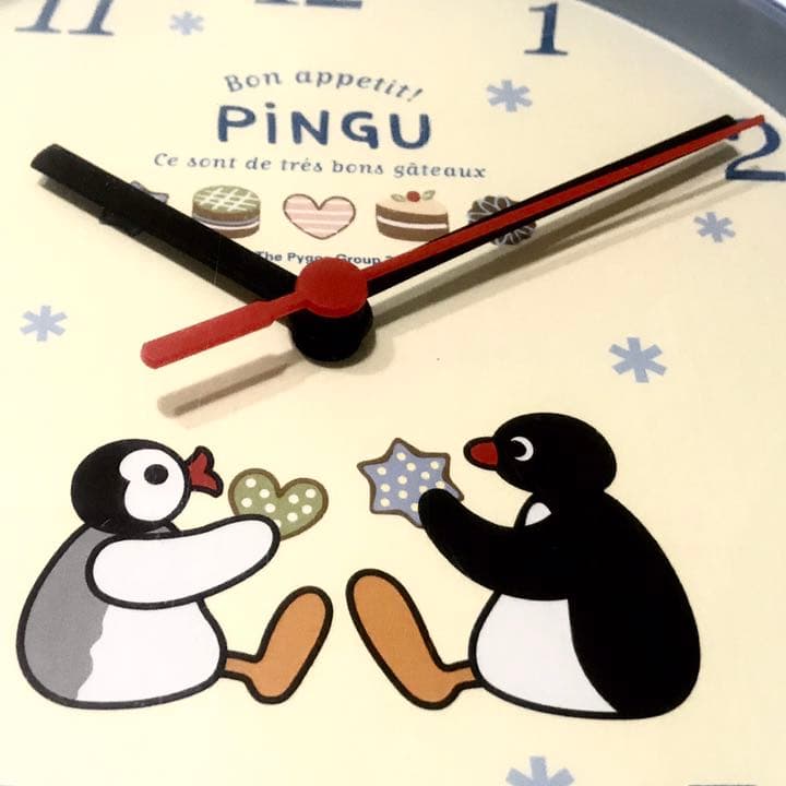 ピングー PINGU★掛時計★時計★壁掛け★アナログ★水色★可愛い！インテリア