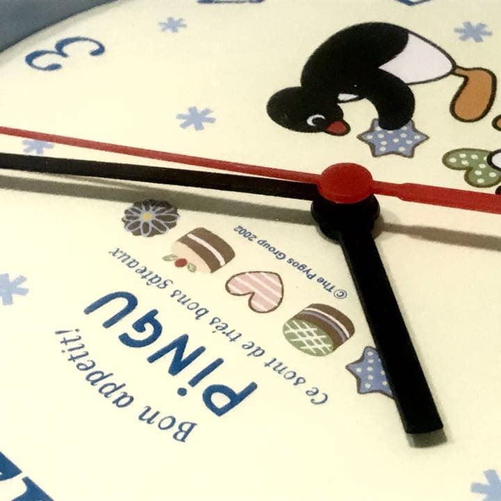 ピングー PINGU★掛時計★時計★壁掛け★アナログ★水色★可愛い！インテリア