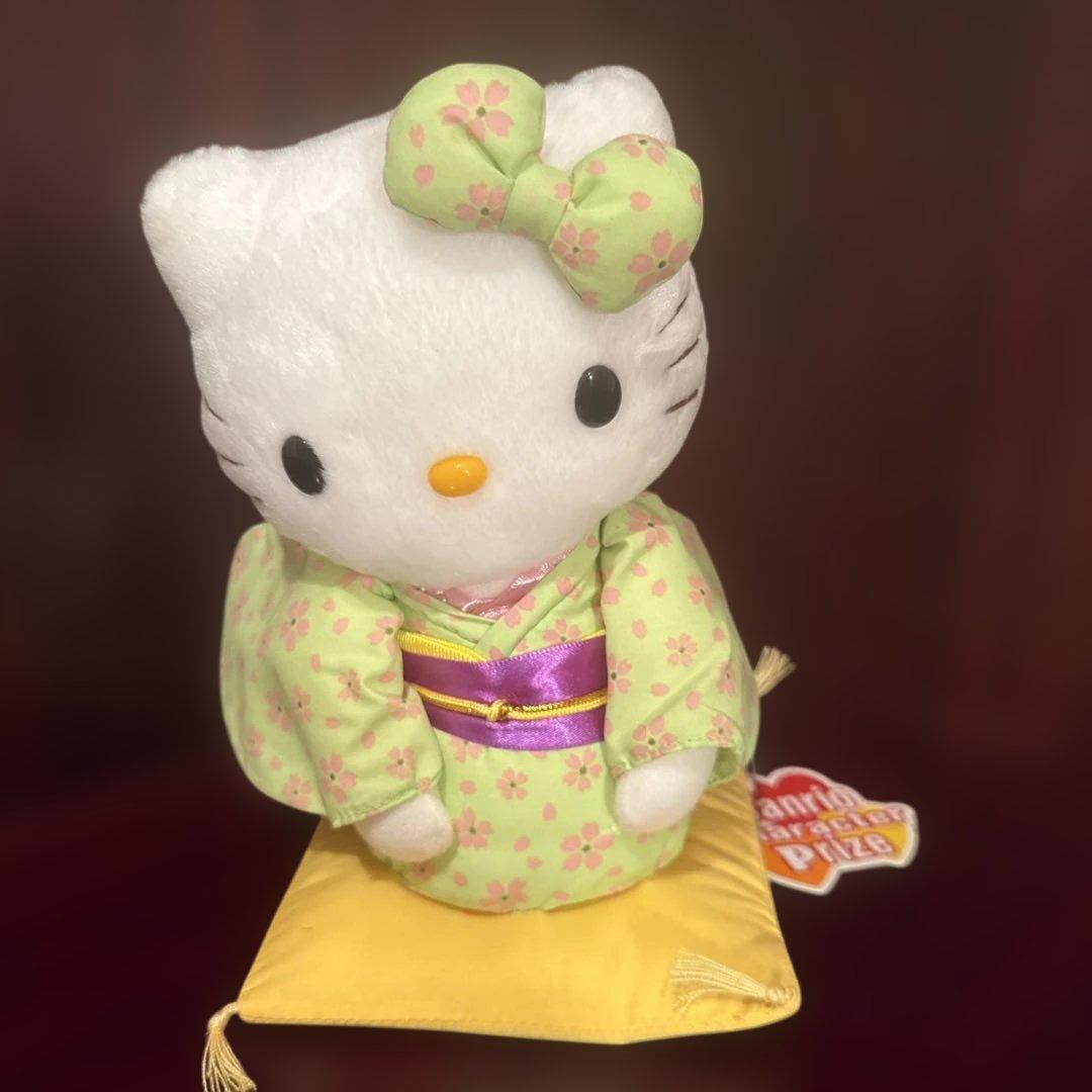 サンリオ　ハローキティ　着物　おじぎ　ぬいぐるみ　平成レトロ　非売品　レア　希少