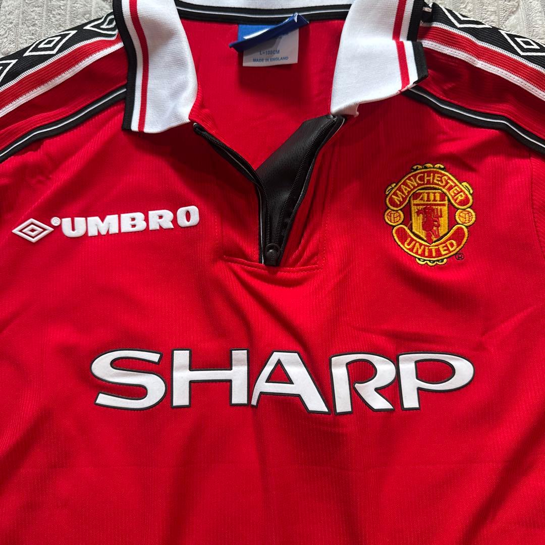 Manchester United Umbro サッカーシャツLポロシャツレッド