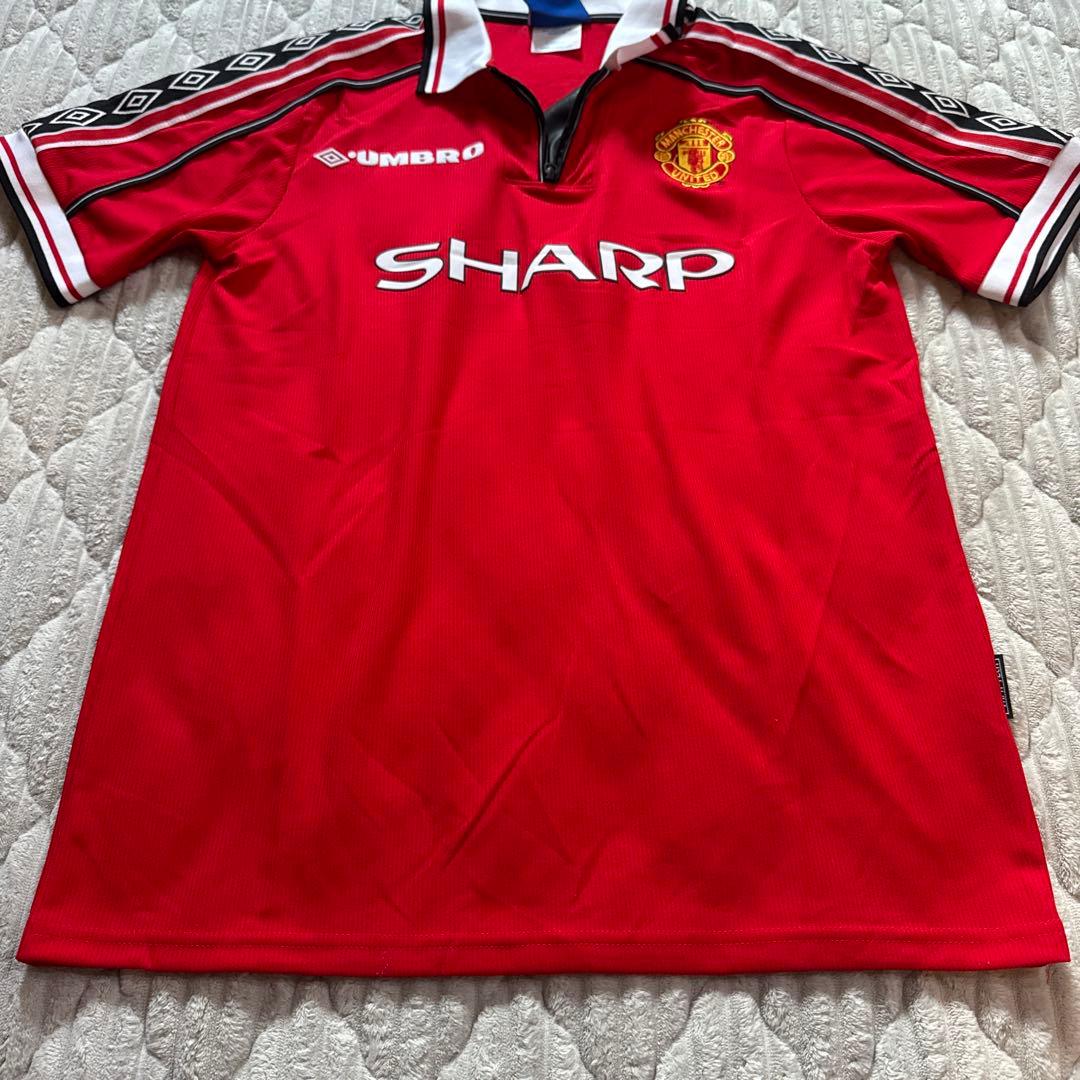 Manchester United Umbro サッカーシャツLポロシャツレッド