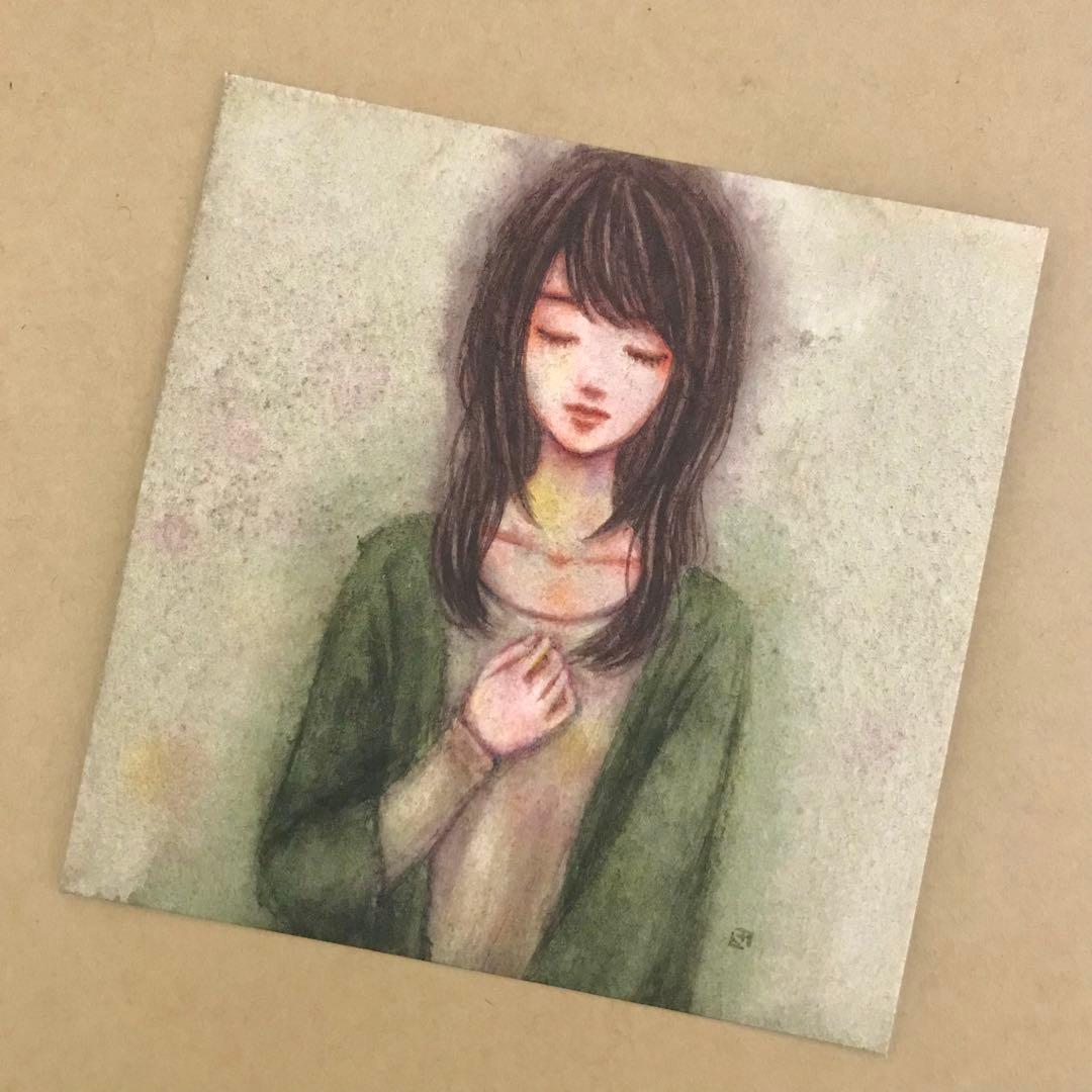 『声』（手描きイラスト・オリジナル・絵画・水彩画・人物画・原画）