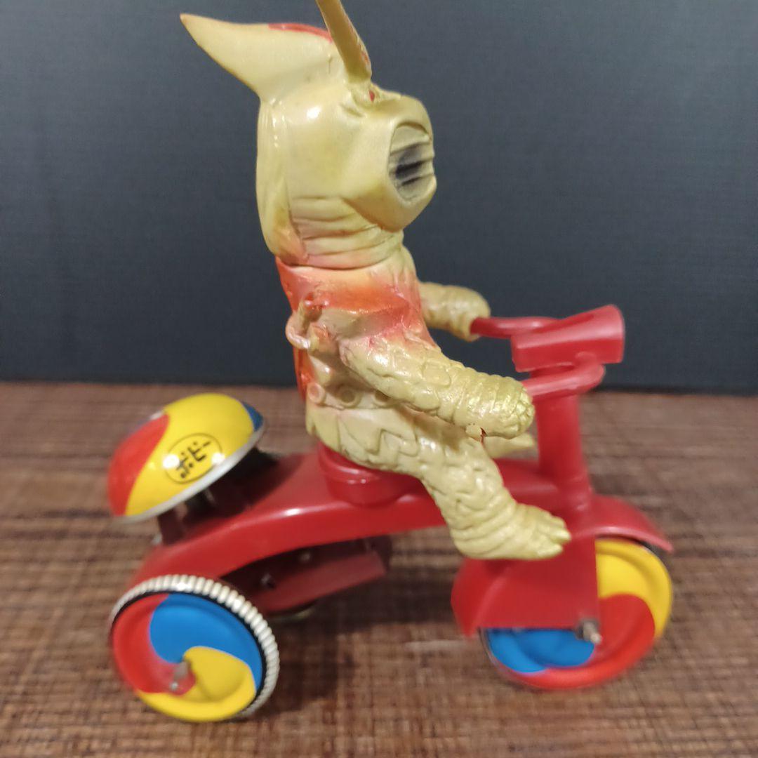 当時物　ポピー製「変身忍者嵐」箱付きゼンマイ仕掛け三輪車　希少昭和レトロ玩具