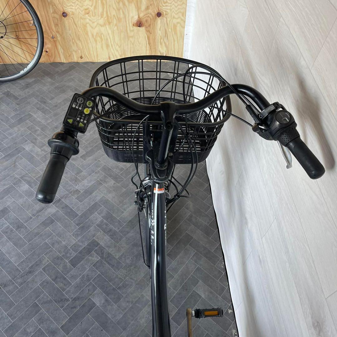 電動アシスト自転車 ブラック 前カゴ付き