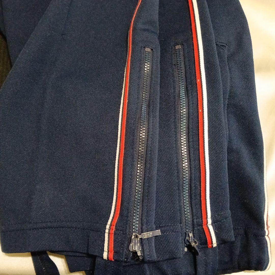 adidas　トラックパンツ　L　デサント　ネイビー　足掛け　B4736
