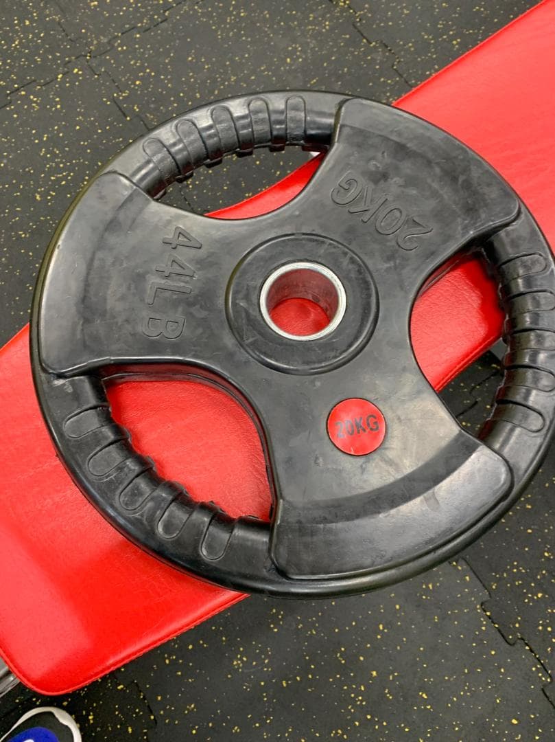 50mm 3グリップラバープレート　20㎏4枚10kg 4枚5㎏4枚　計120㎏