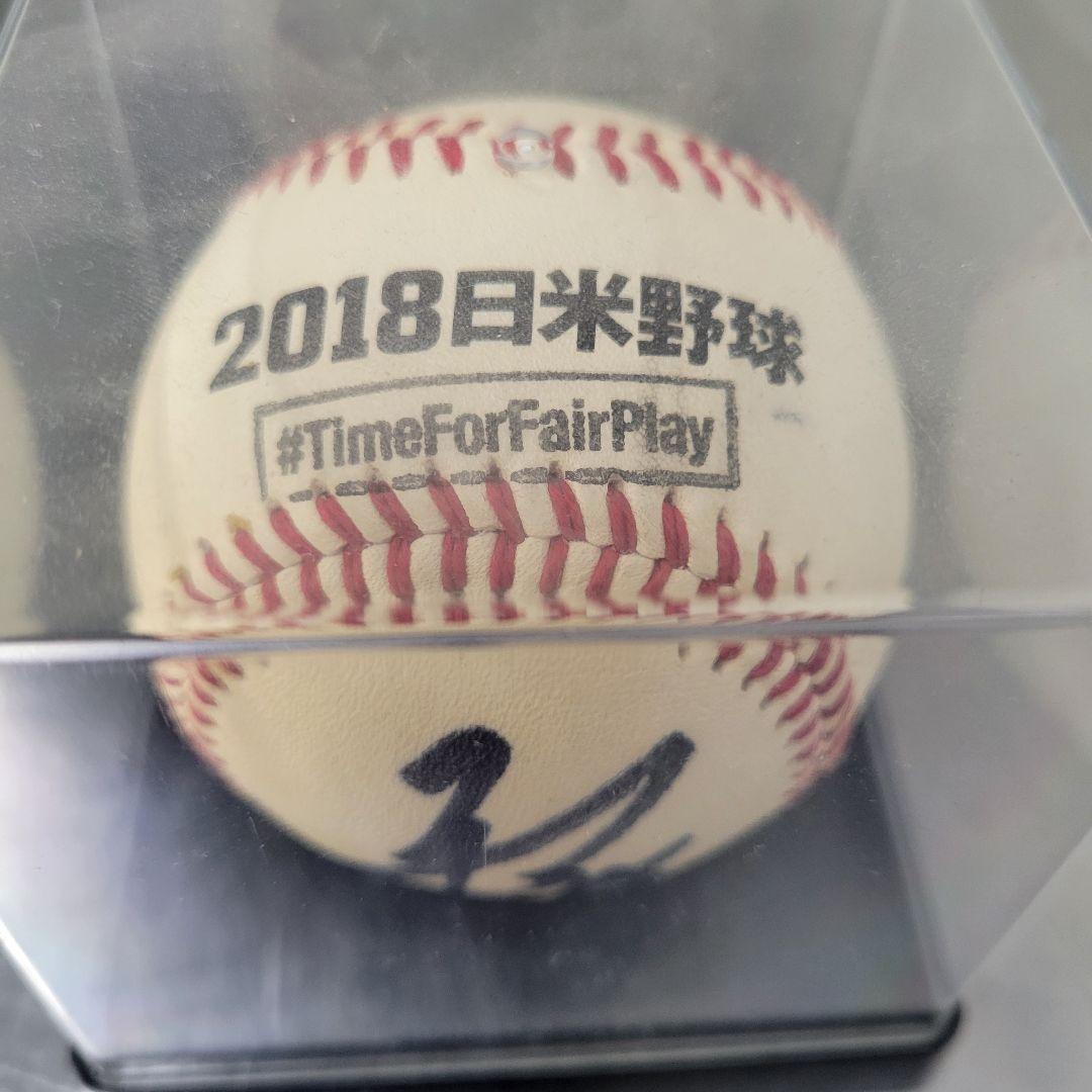 2018年 日米野球 記念ボール 秋山選手サイン入り