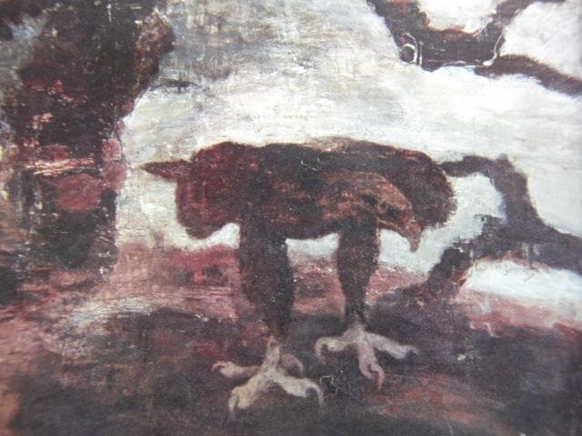 須田国太郎、【歩む鷲】、年代物・希少な画集画、新品高級額 額装付