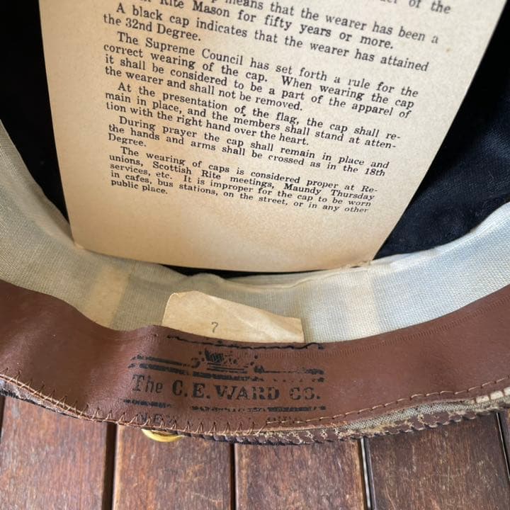 超レア！50s～秘密結社フリーメイソン32階級ハット帽子USAアンティーク古着