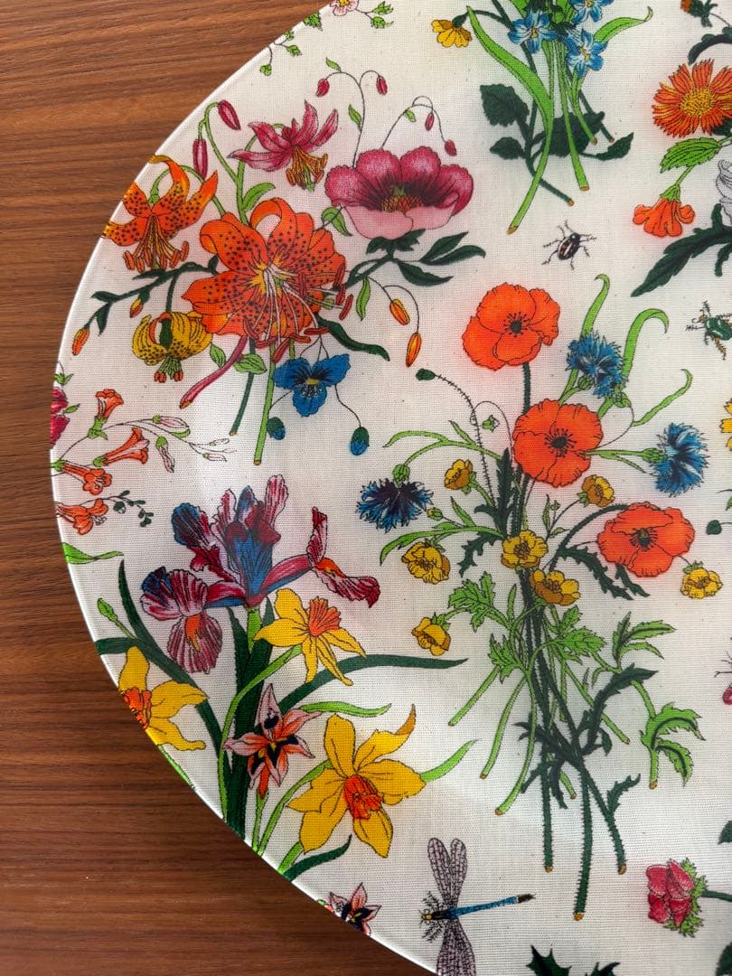 【レア】　グッチ　GUCCI 花柄　アクリルトレイ　オーバル　お盆　トレイ