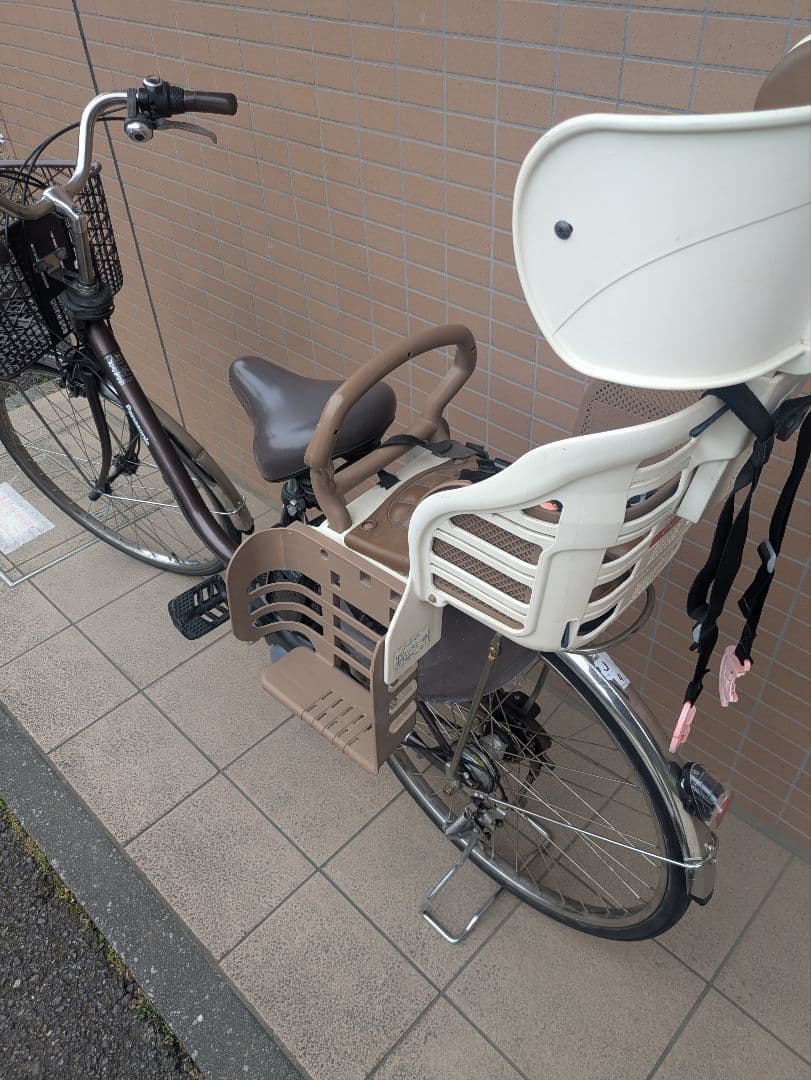 【近隣配送無料！】電動アシスト自転車 チャイルドシート付き ブラウン