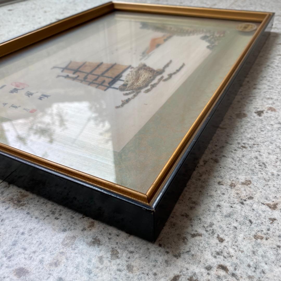 額　一帆風順　貝の美術工芸品