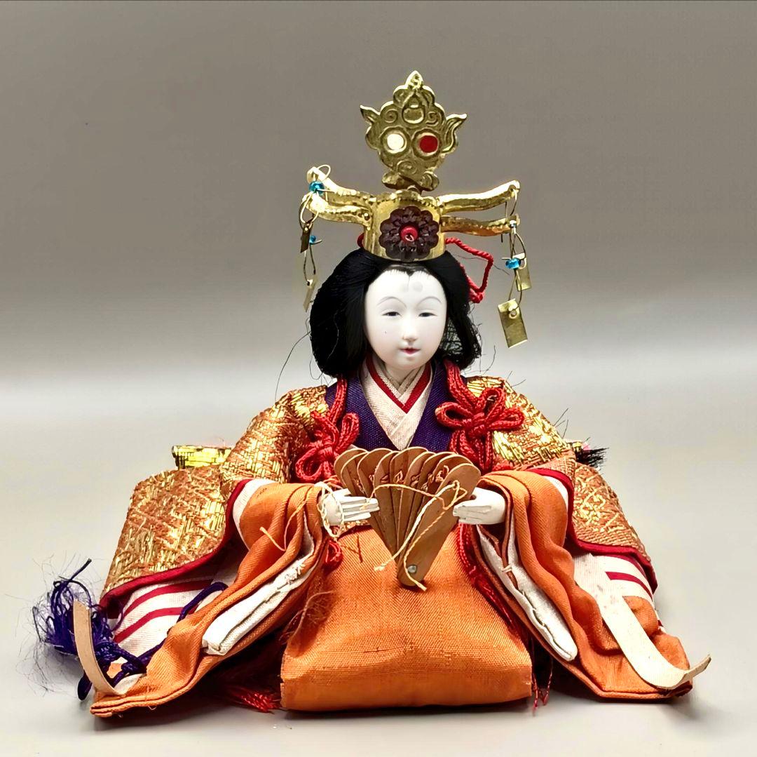 昭和の雛飾り　御殿飾り雛人形　設置時幅45×奥30×高60cm位　簡単組立　雛祭