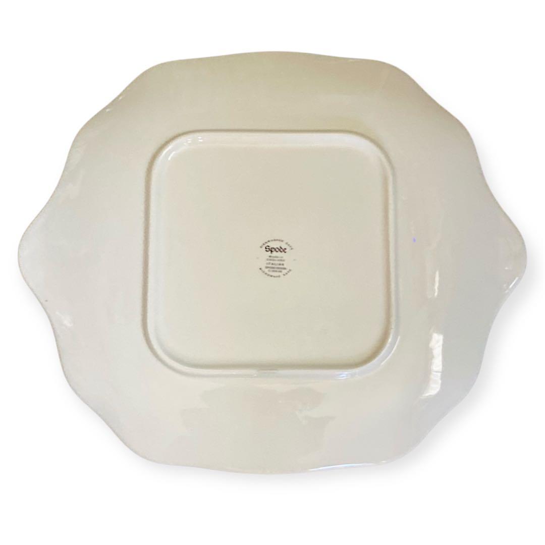 【希少】spode スポード　ブルーイタリアン　BBプレート　角　大皿　29cm