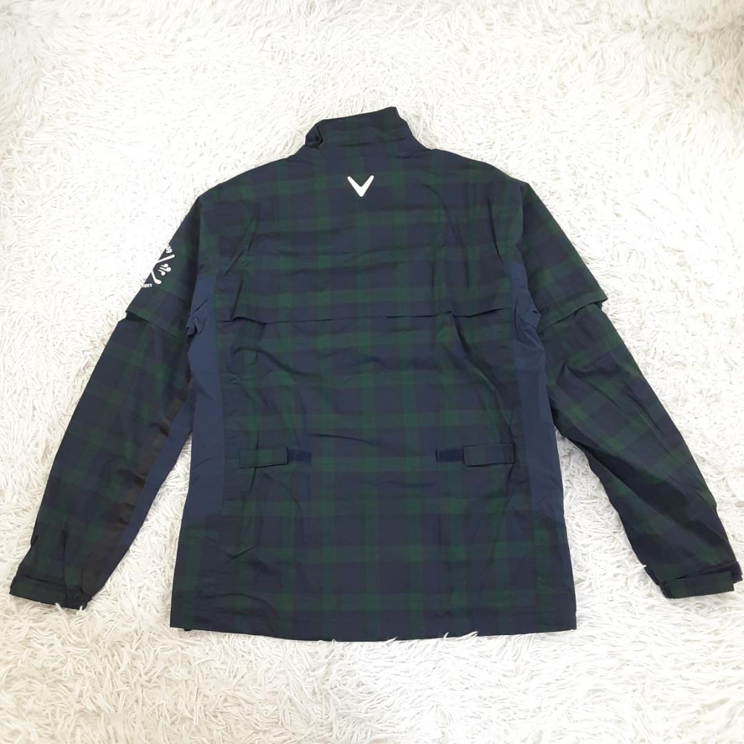美品◎Callaway キャロウェイ レインウェアセット キャップ付 チェック柄