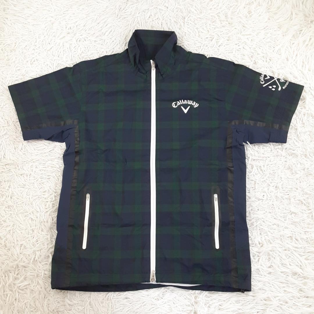 美品◎Callaway キャロウェイ レインウェアセット キャップ付 チェック柄