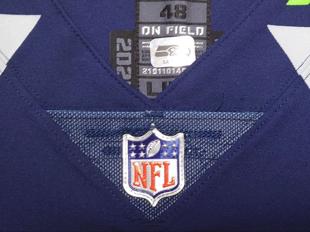 支給品 NFL シーホークス デイモン・ハリソン 試合用ユニフォーム【48】刺繍
