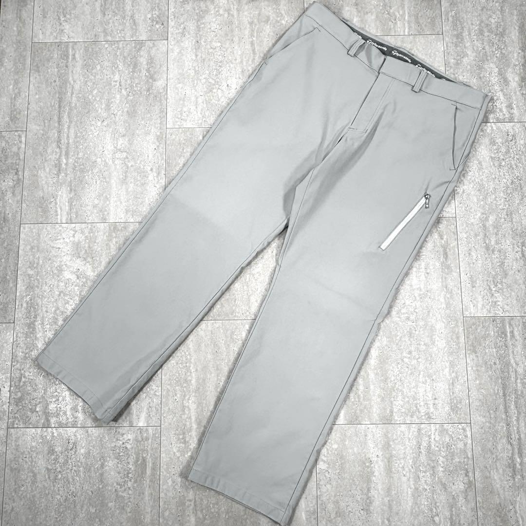 【テーラーメイド】ロングパンツ　88　LLサイズ グレー　ラバーロゴ　メンズ