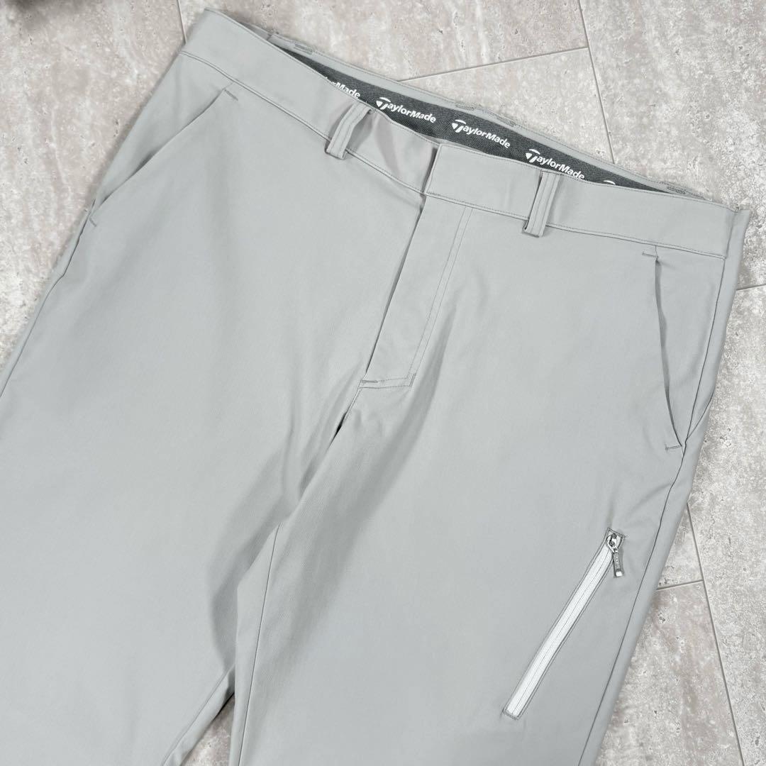 【テーラーメイド】ロングパンツ　88　LLサイズ グレー　ラバーロゴ　メンズ