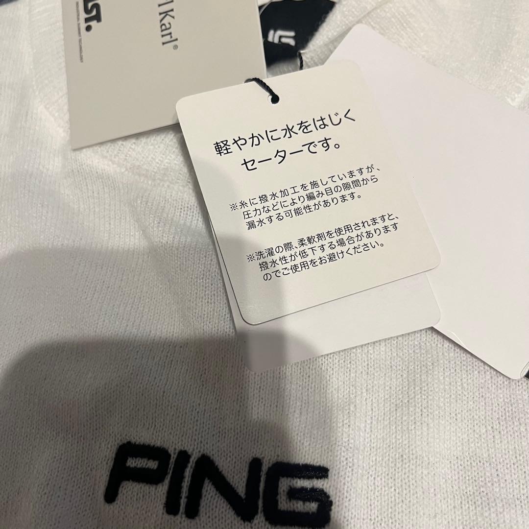 【新品タグ付】PING ピン　ゴルフウェア　セーター　LL 白　ニット　メンズ