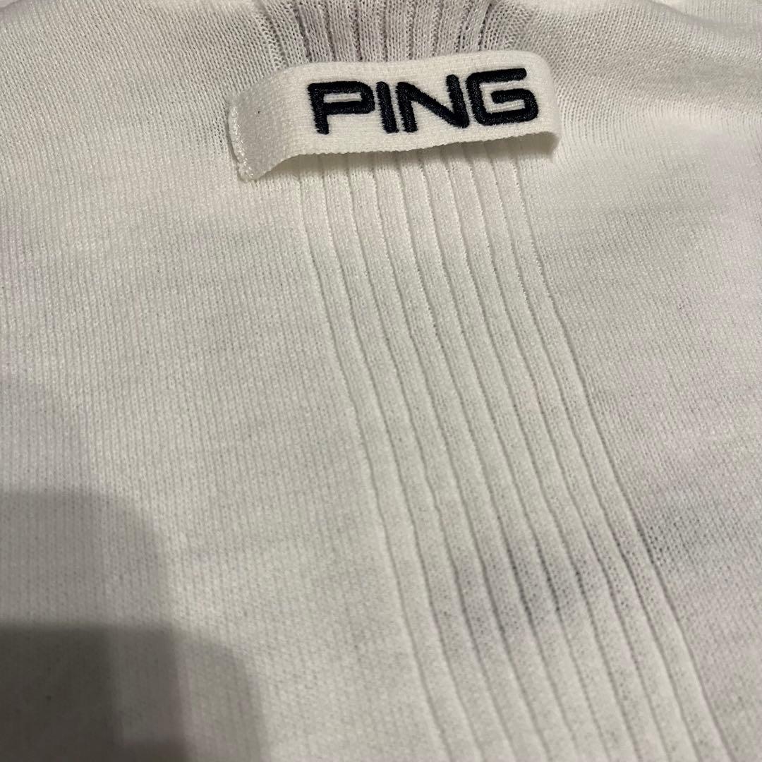 【新品タグ付】PING ピン　ゴルフウェア　セーター　LL 白　ニット　メンズ