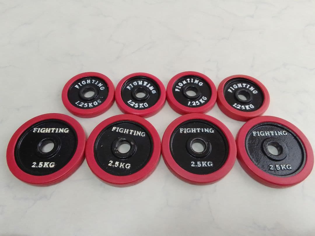 ファイティングロード ラバー付 ダンベル 合計約20kg 28mm 1.25 ③