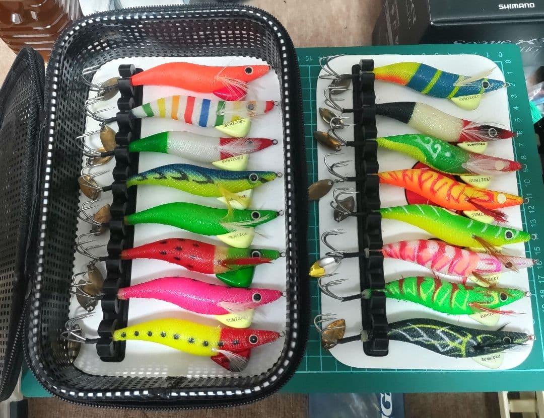 蛸墨族 タコエギ 16個　タコパラタコエギケースW