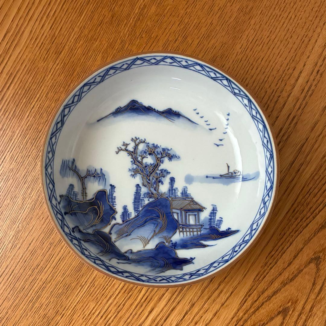 10枚セット【100年前の九谷焼】なます皿 アンティーク 膾皿 15cm