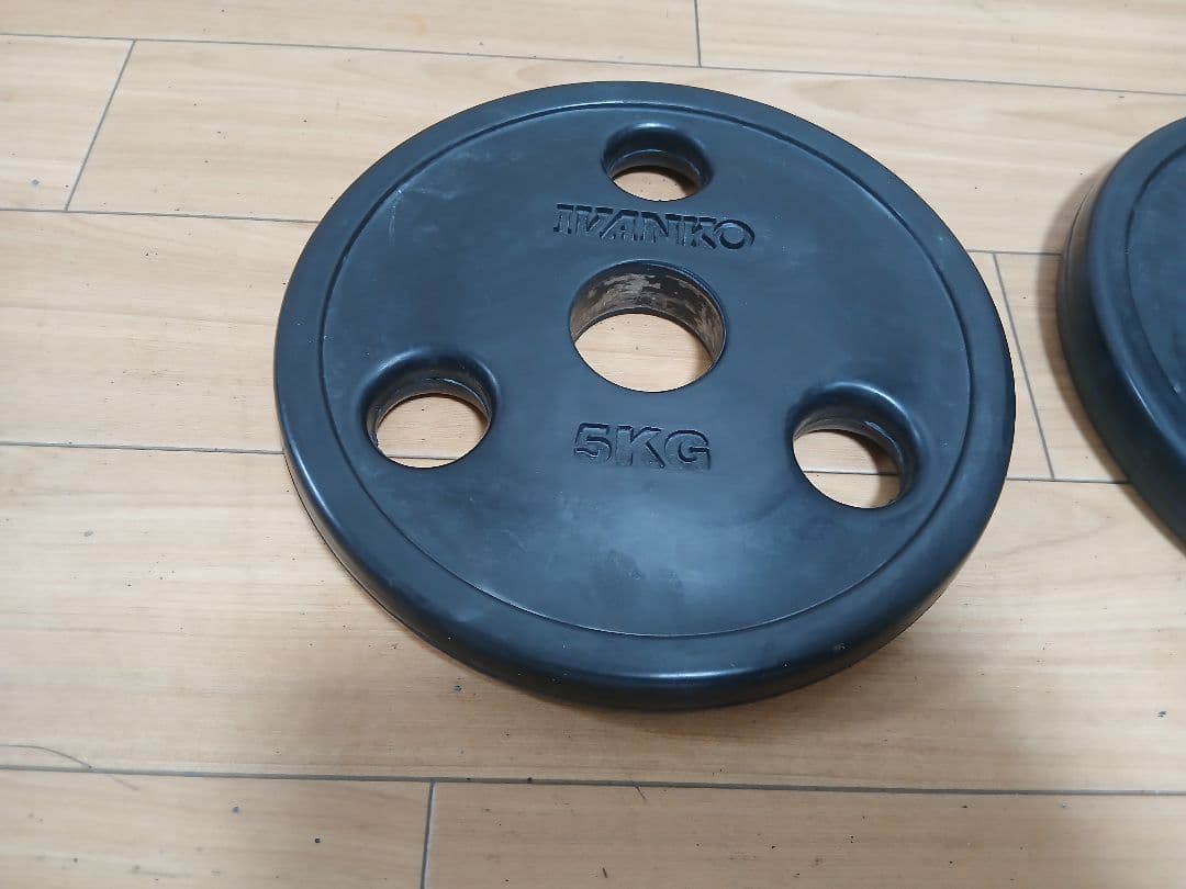 IVANKO イヴァンコ　穴径50mm　オリンピックラバープレート 5kg×2枚