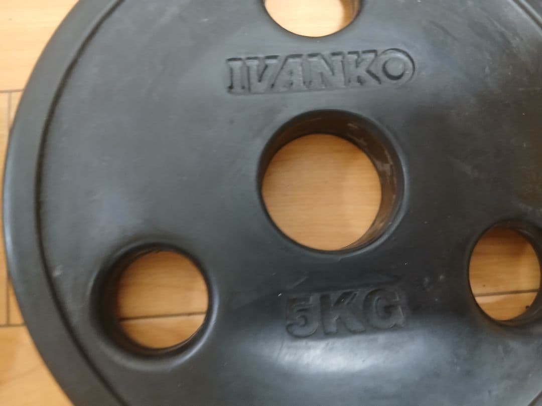 IVANKO イヴァンコ　穴径50mm　オリンピックラバープレート 5kg×2枚