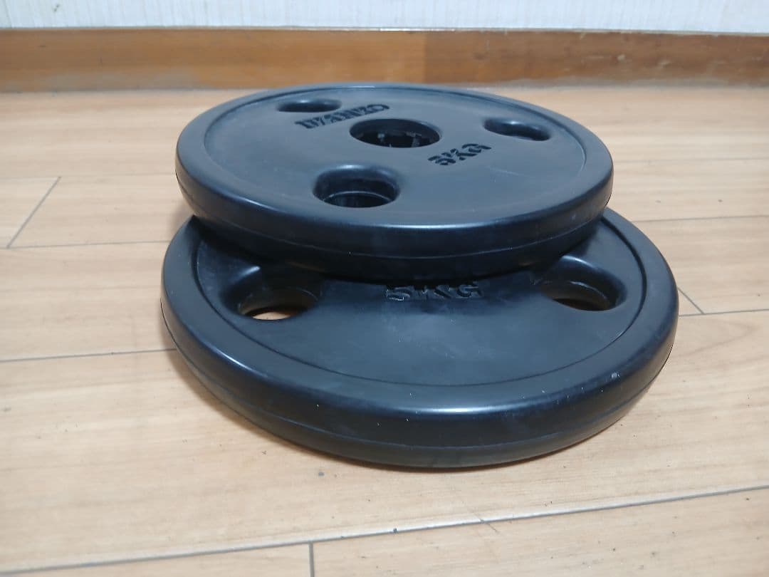 IVANKO イヴァンコ　穴径50mm　オリンピックラバープレート 5kg×2枚