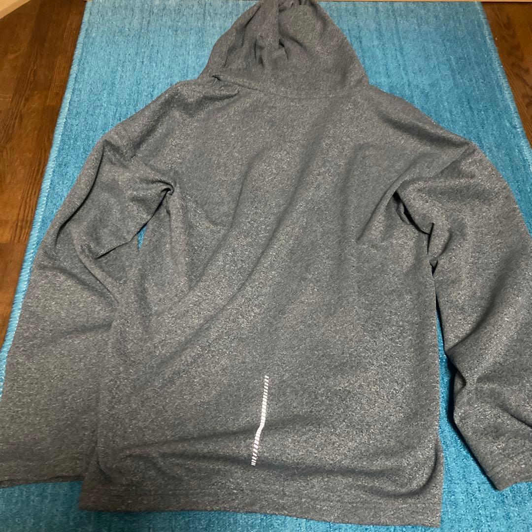 アシックス フード付き陸上用シャツ XL グレー