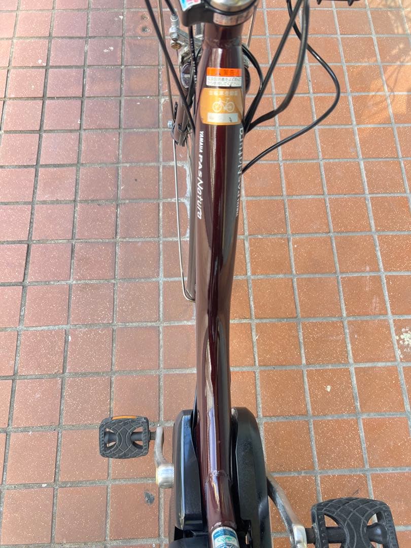 関西限定ヤマハ電動アシスト自転車タイヤ26インチバッテリー 8.7Ah ブラウン