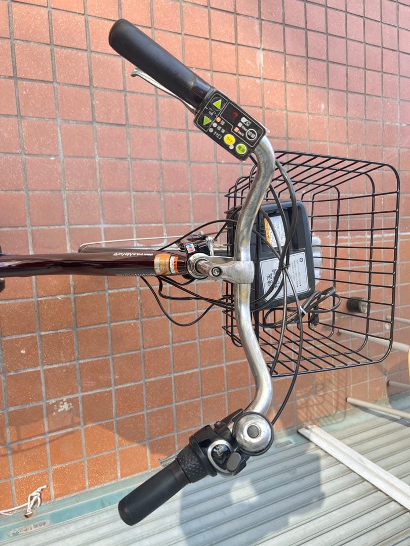 関西限定ヤマハ電動アシスト自転車タイヤ26インチバッテリー 8.7Ah ブラウン