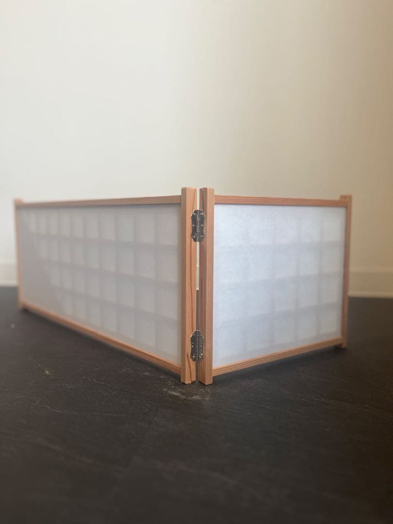 【美品】2枚折屏風 組子 田鶴浜建具 秋田杉 神代杉